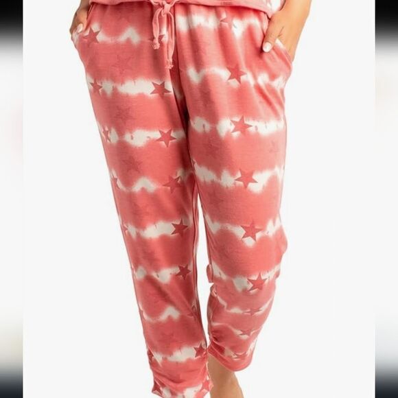 NWT Como Blu Pink Star Lounge Set - Picture 2 of 14